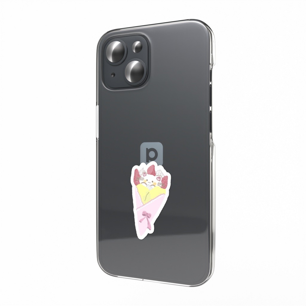 にゃんこクレープのスマホステッカー