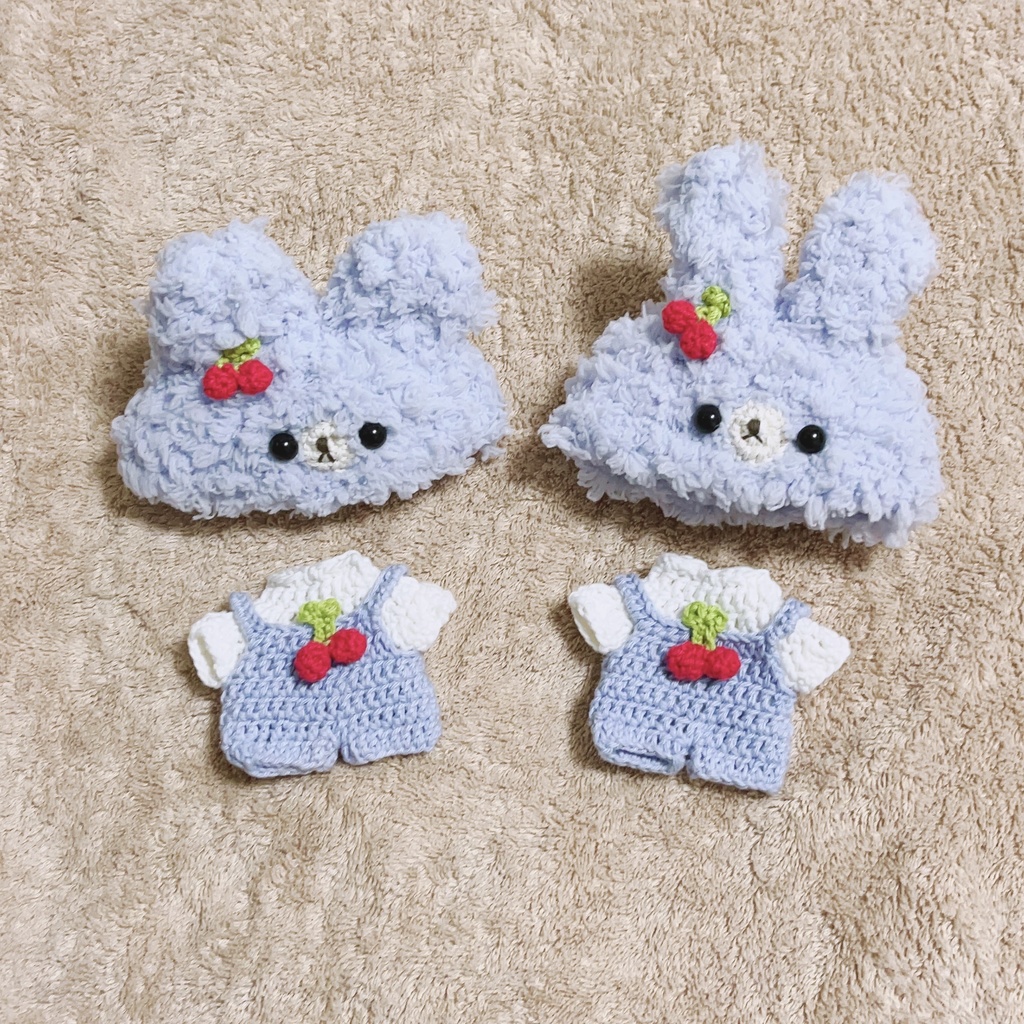 ぬい服 編みサロペット