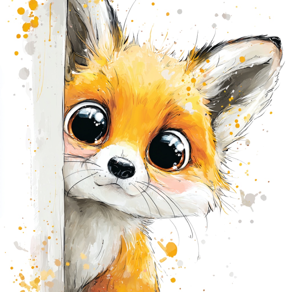 50枚のかわいい動物の覗き見クリップアート バンドル|チビ動物 イラスト セット|PNG透過