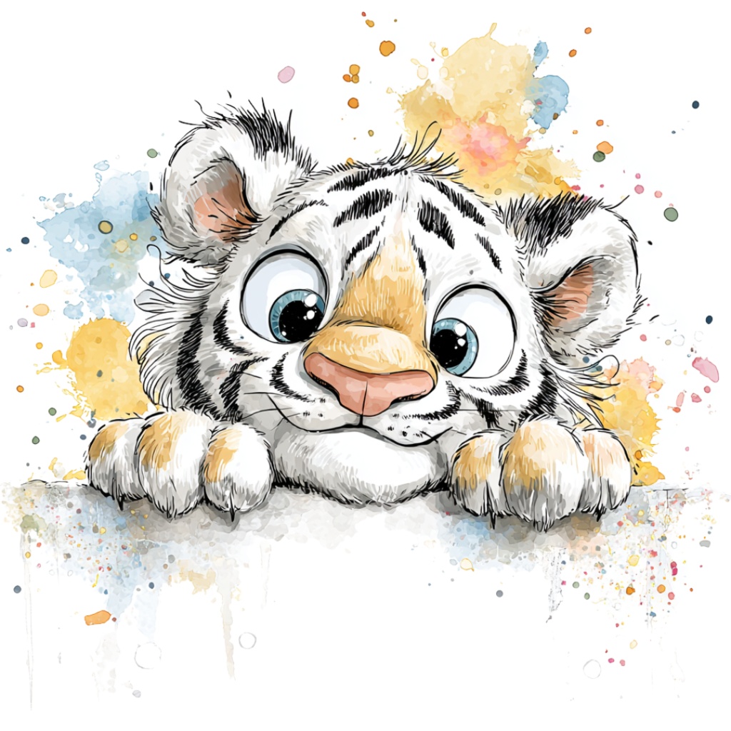 50枚のかわいい動物の覗き見クリップアート バンドル|チビ動物 イラスト セット|PNG透過