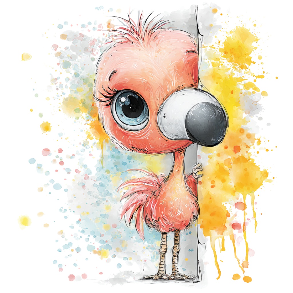 50枚のかわいい動物の覗き見クリップアート バンドル|チビ動物 イラスト セット|PNG透過