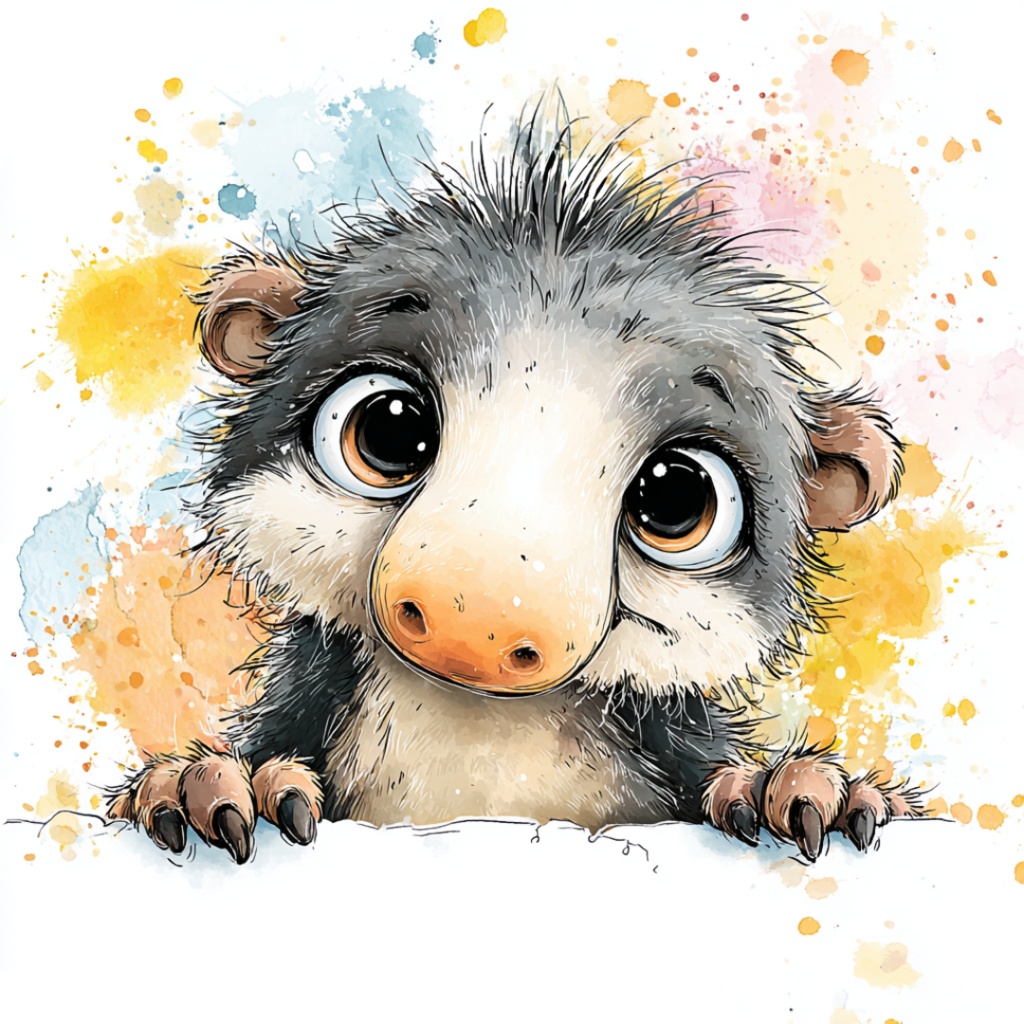 50枚のかわいい動物の覗き見クリップアート バンドル|チビ動物 イラスト セット|PNG透過