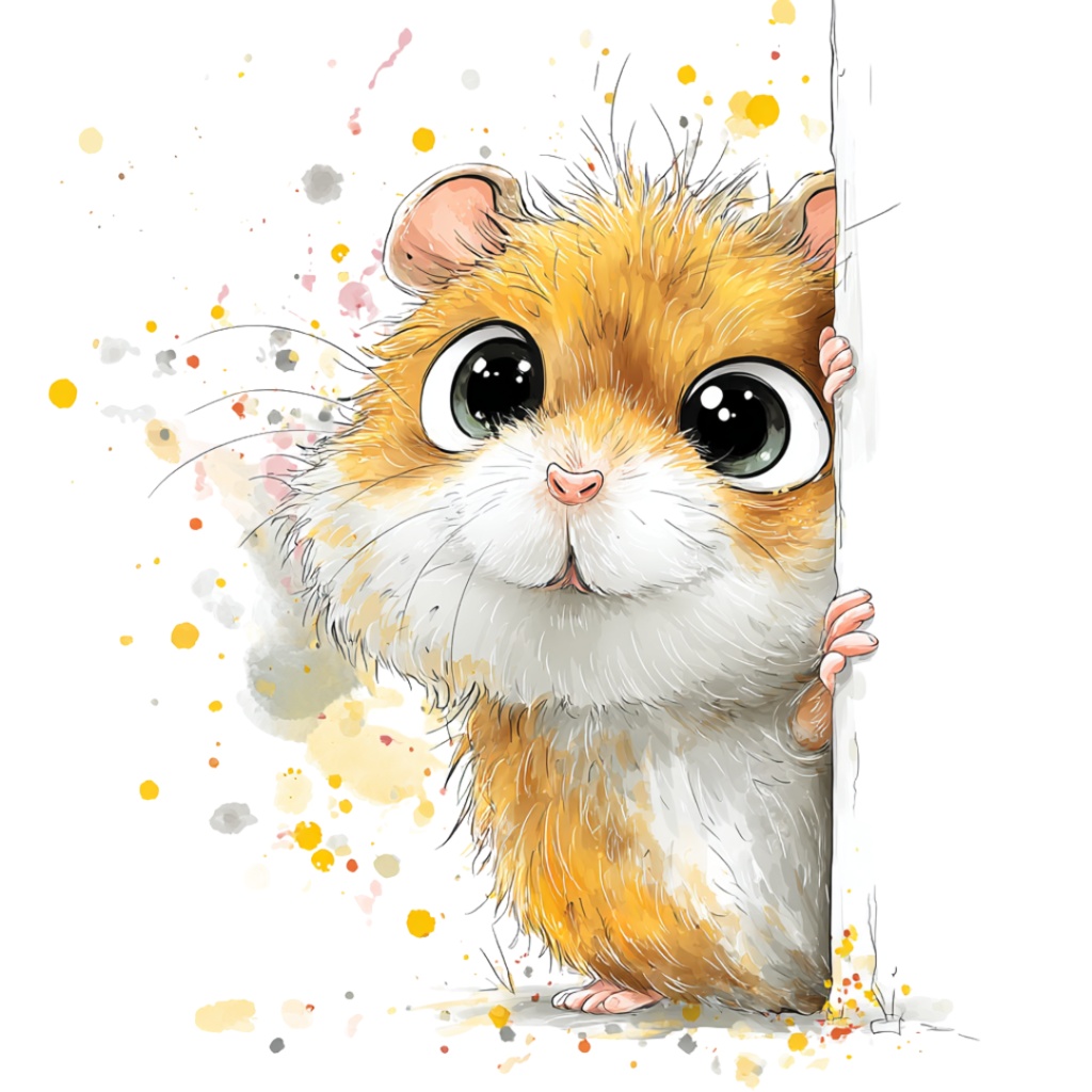 50枚のかわいい動物の覗き見クリップアート バンドル|チビ動物 イラスト セット|PNG透過