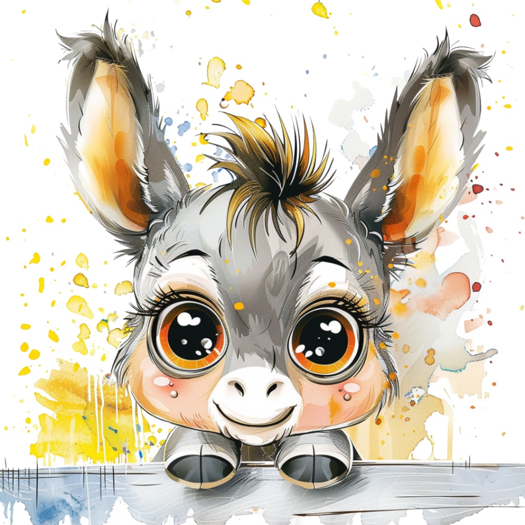 50枚のかわいい動物の覗き見クリップアート バンドル|チビ動物 イラスト セット|PNG透過