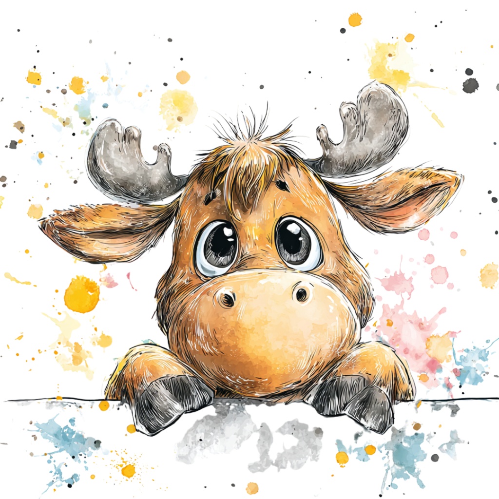 50枚のかわいい動物の覗き見クリップアート バンドル|チビ動物 イラスト セット|PNG透過