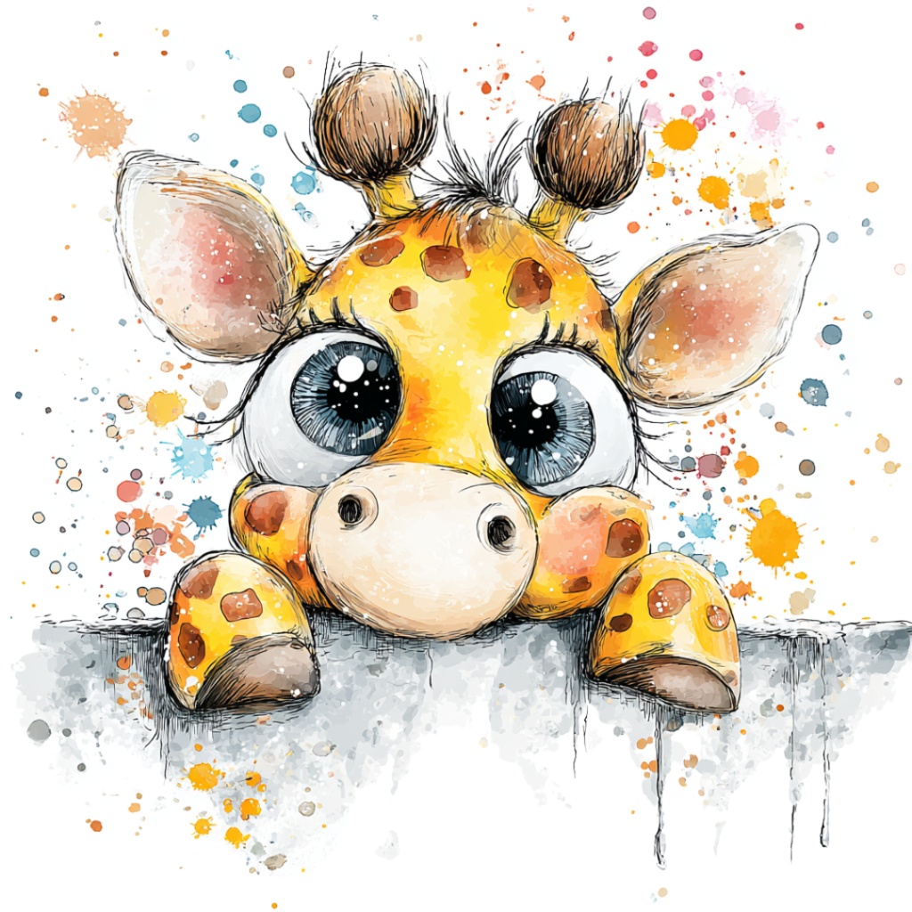 50枚のかわいい動物の覗き見クリップアート バンドル|チビ動物 イラスト セット|PNG透過