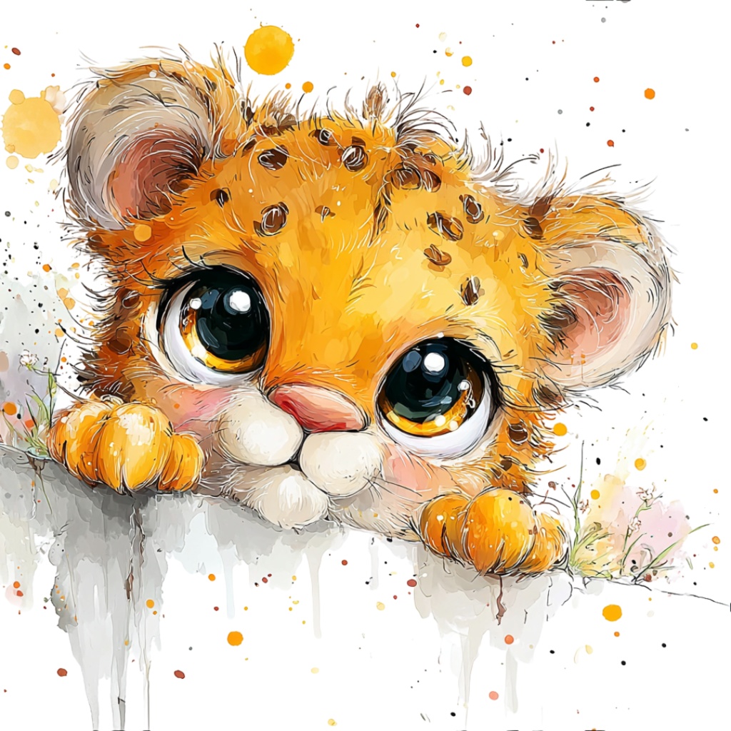 50枚のかわいい動物の覗き見クリップアート バンドル|チビ動物 イラスト セット|PNG透過