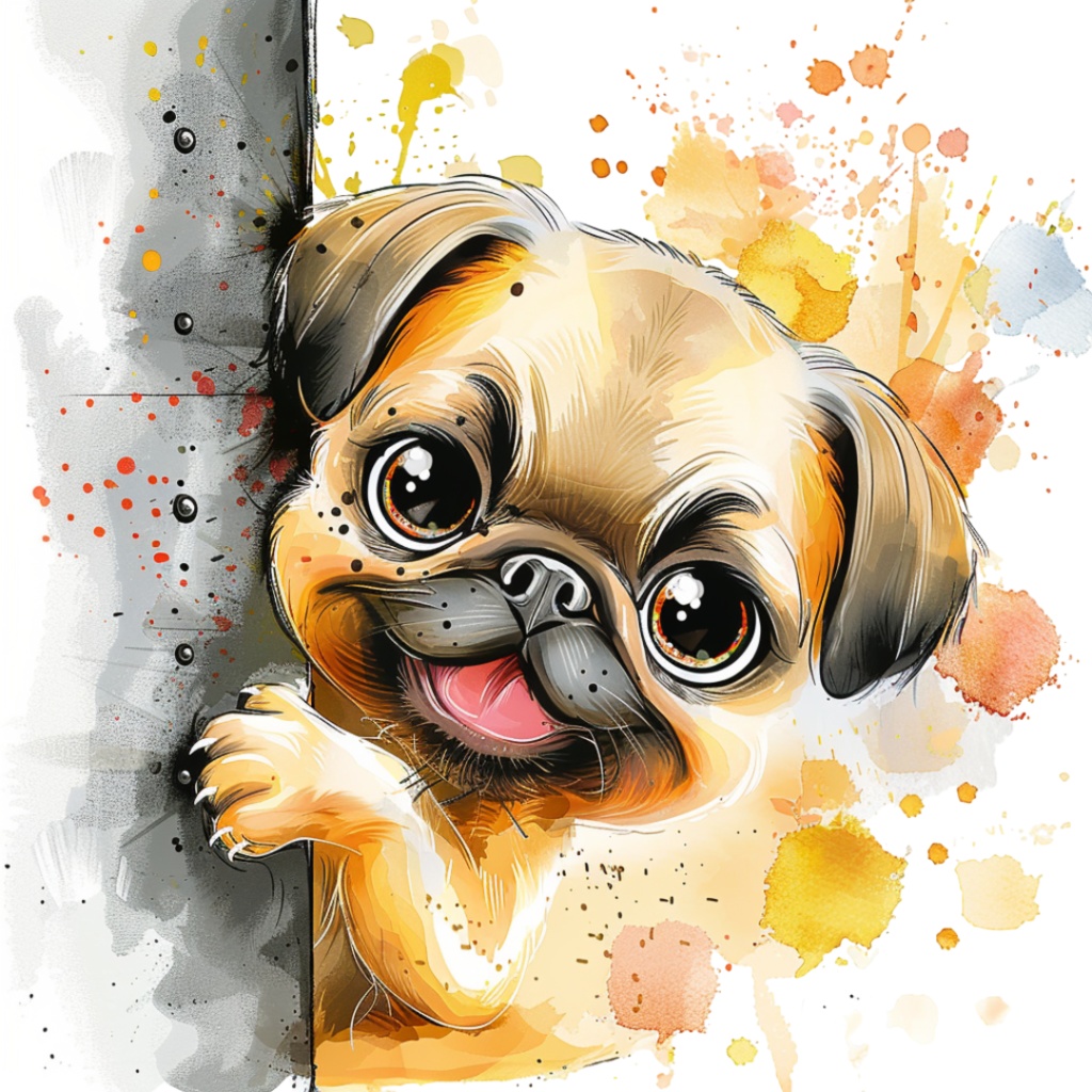 50枚のかわいい動物の覗き見クリップアート バンドル|チビ動物 イラスト セット|PNG透過