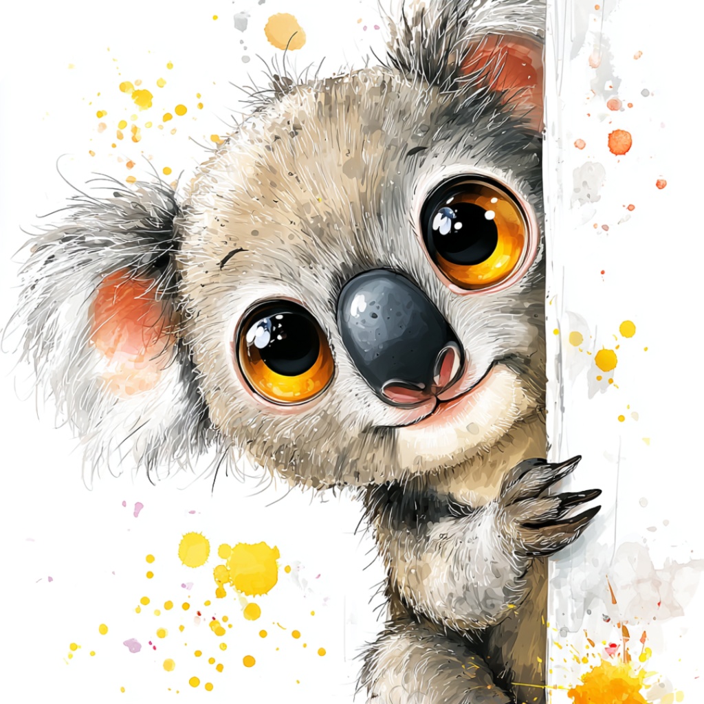 50枚のかわいい動物の覗き見クリップアート バンドル|チビ動物 イラスト セット|PNG透過