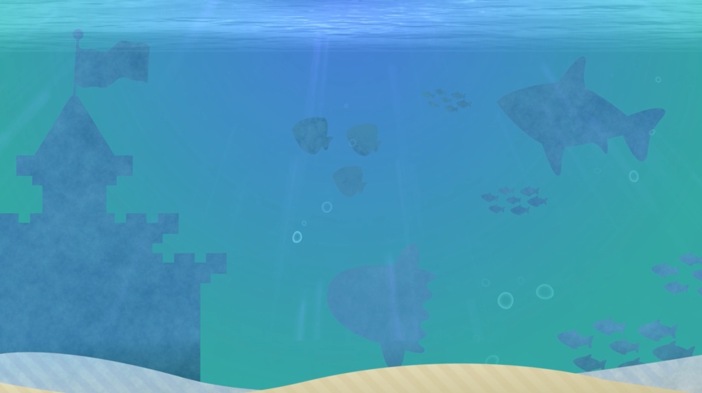 【動く配信背景】うみのなかな背景【Vtuber】