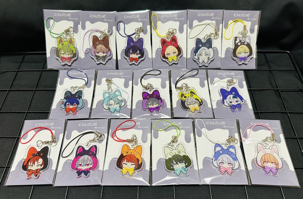 にゃんでぃば -アクリルチャームとハーフカットシール-