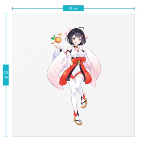 青森りんこ立ち絵クリアステッカー