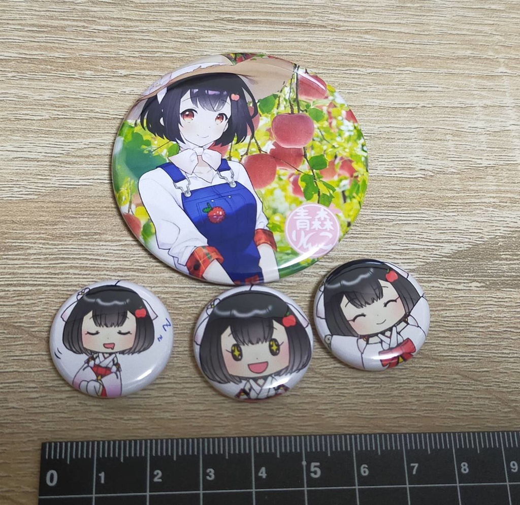 【農家りんこ】缶バッジ(57mm)