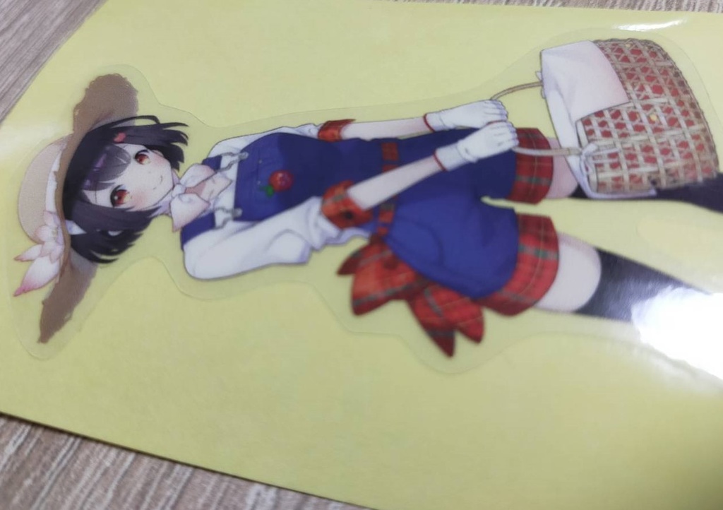 【農家りんこ】防水・屋外可クリアステッカー