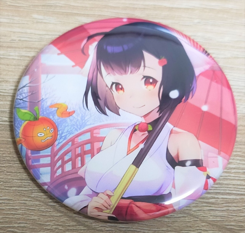 【新衣装】おまいりりんこ缶バッジ(57mm)