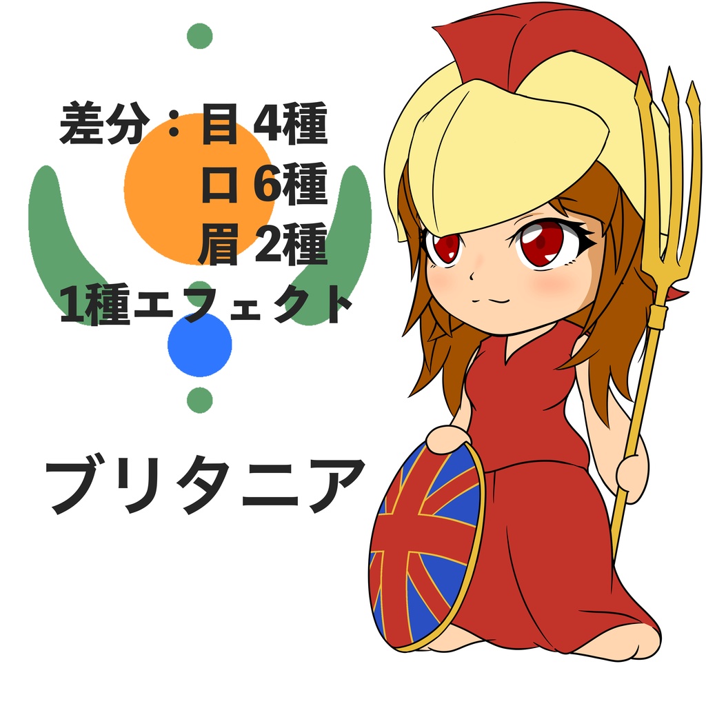 ブリタニア【差分付きゆっくり風世界各国象徴キャラ04】
