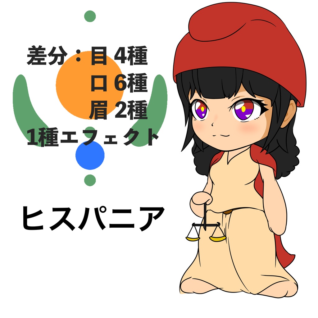 ヒスパニア【差分付きゆっくり風世界各国象徴キャラ05】