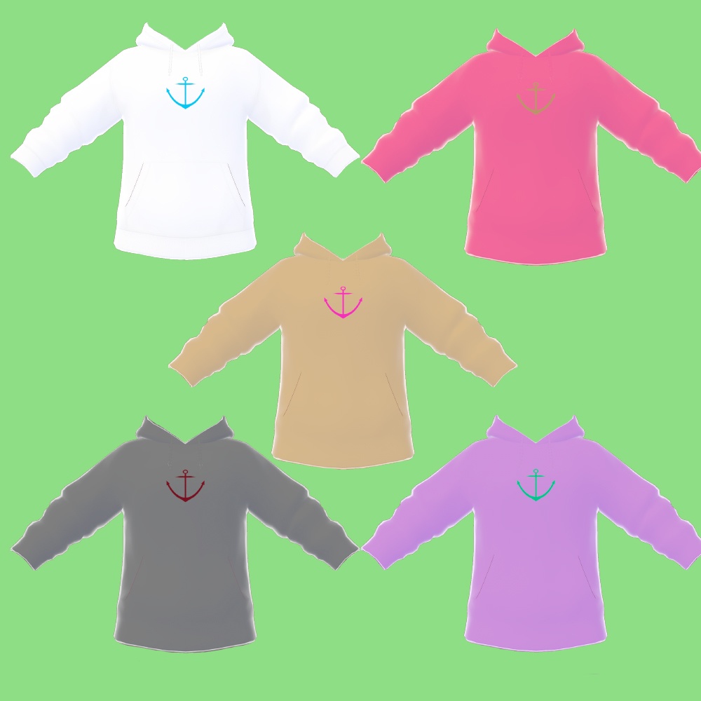 【VRoid】ロゴパーカー01