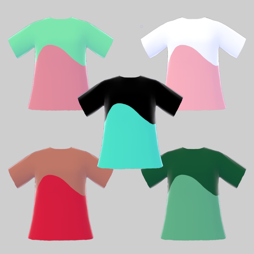 【VRoid】シンプルTシャツ06