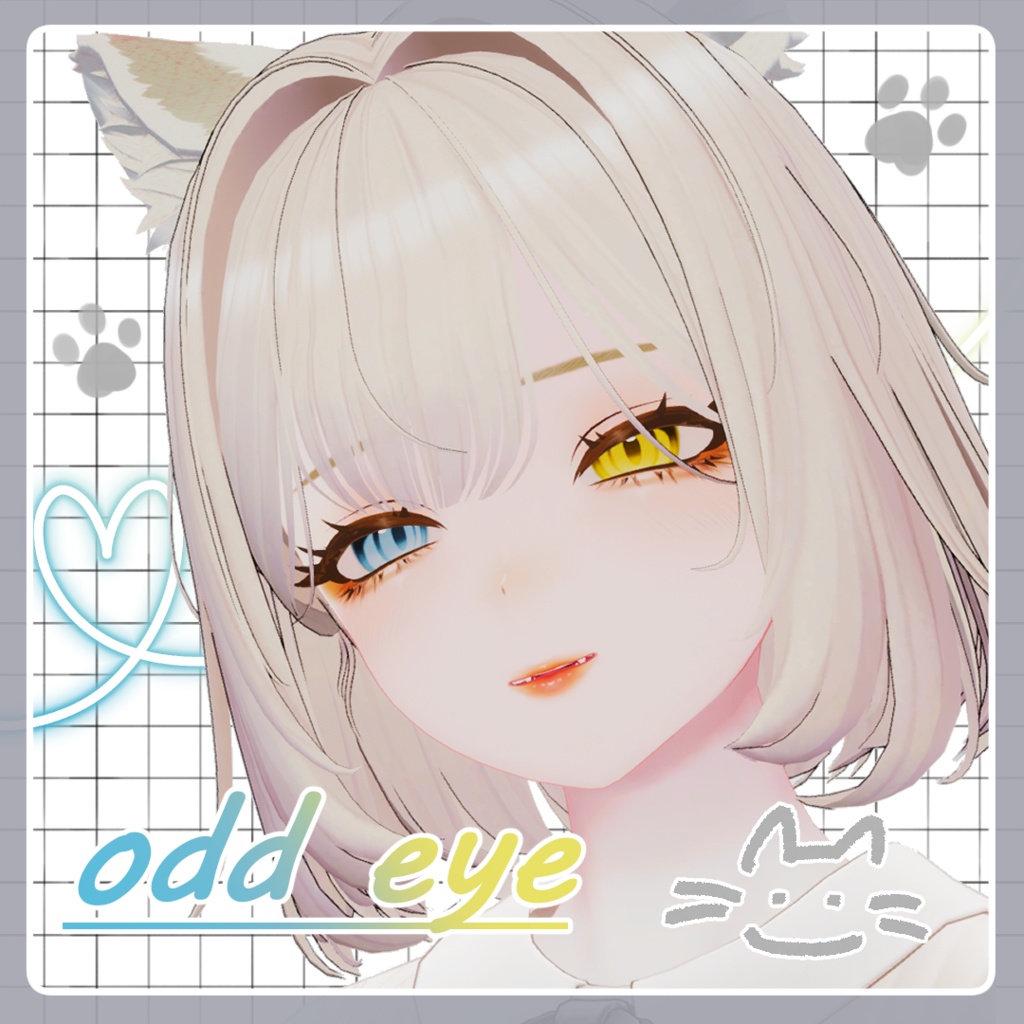 【しゅあん/Shuanちゃん 専用】Eye Texture🐾Simple Cat🐈️【単色12種/オッドアイ12種】
