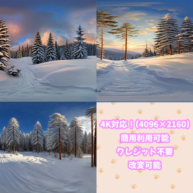 skybox - 冬の森×3 スカイボックス 4K対応/Winter Forest 4K