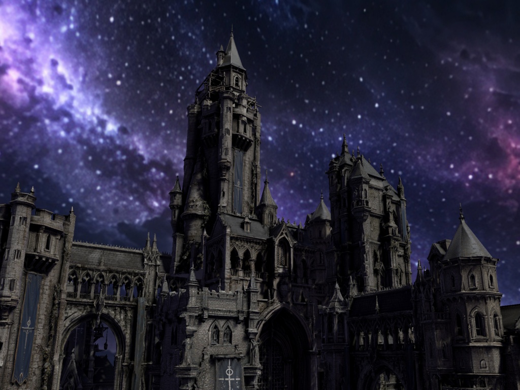 【VRChat / Unity】Dark Fantasy Building Pack|8 Models + Skybox