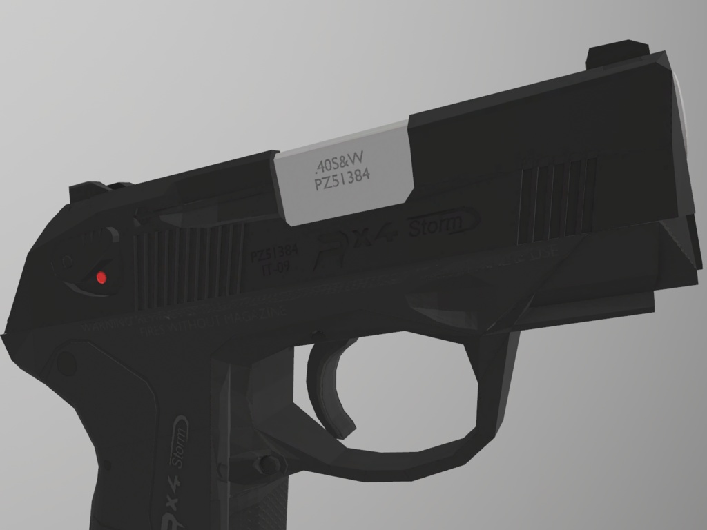 【無料・MA&PB設定済み】PX4サブコンパクト(.40口径)風ハンドガン【VRChat】