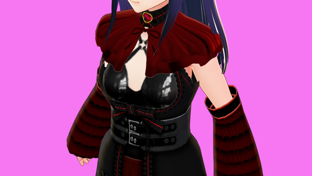 【VRoidテクスチャ素材】霊装玄夢【ゴシック風コート】