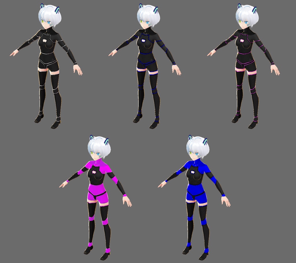 【VRoidテクスチャ素材】強化プロテクタースーツ【PT-0】