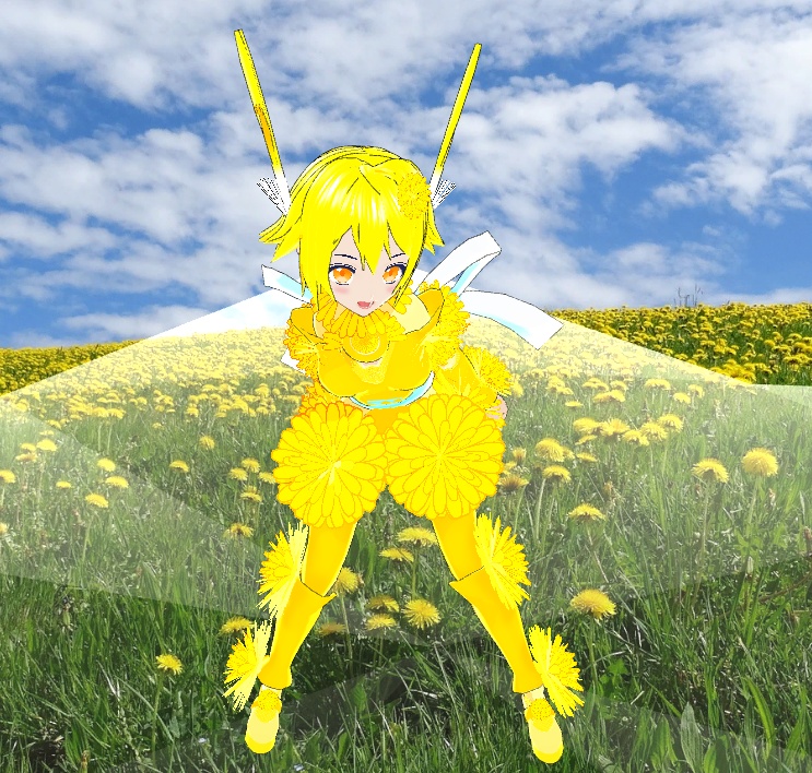 ただいま50%OFF!【VRM】擬人化オートマタ『たんぽぽ』