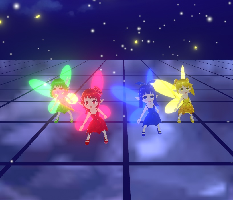 【3Dモデル】パタパタフェアリー4属性【VRM】