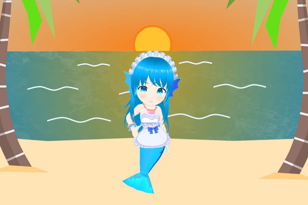 【3Dモデル】メイドなおさかなさん【VRM】