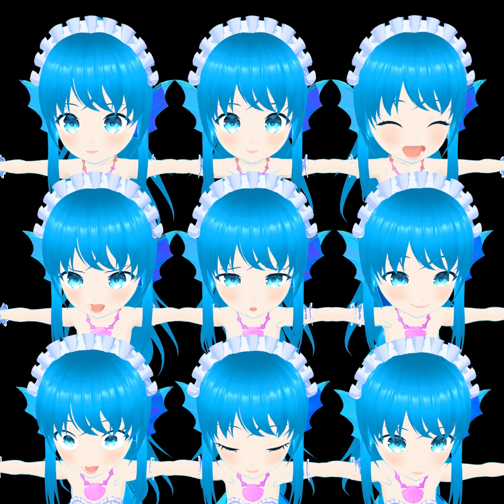 【3Dモデル】メイドなおさかなさん【VRM】