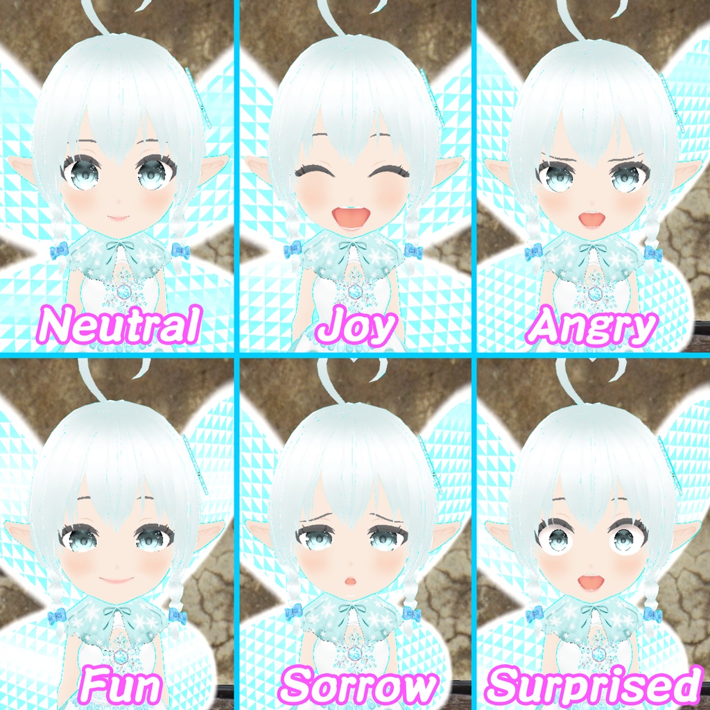 【3Dモデル】パタパタフェアリー『氷晶の欠片』【VRM】