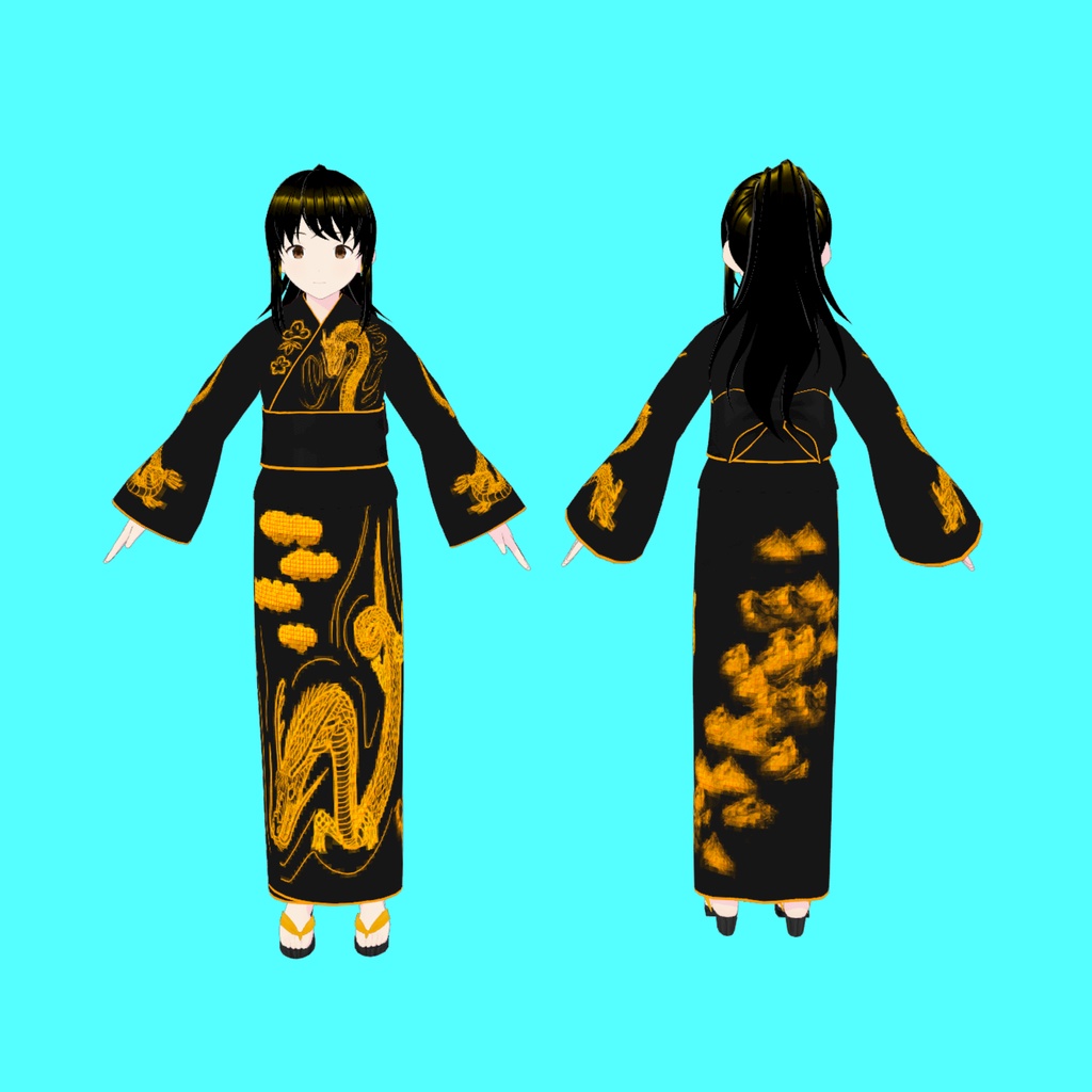 【VRoidテクスチャ素材】辰着物【干支】