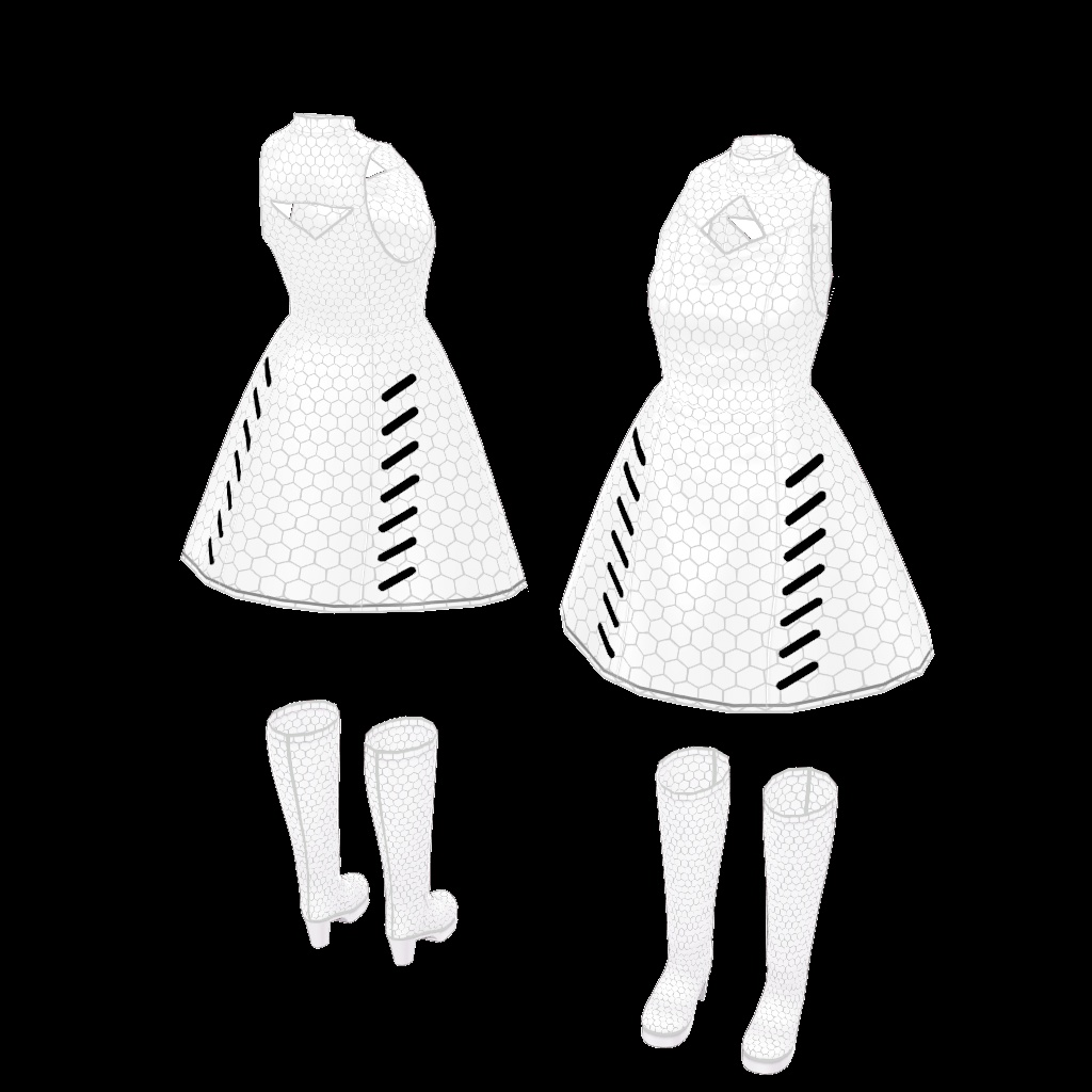 【VRoid】サイバーヘキサ素材【テクスチャ素材】