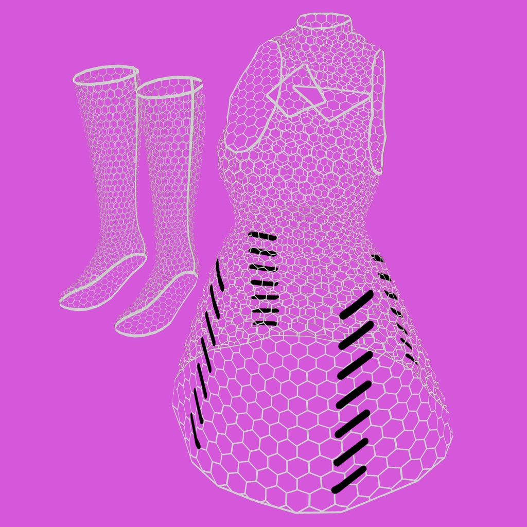 【VRoid】サイバーヘキサ素材【テクスチャ素材】