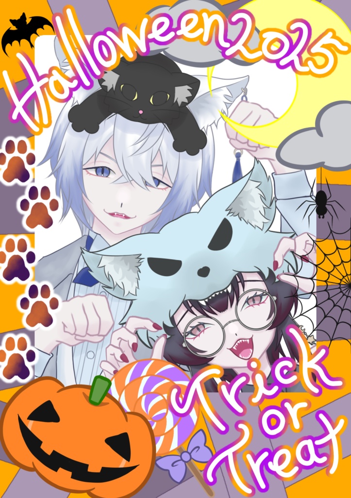 【フリー素材】ハロウィン2025年Ver.チェキ風フレーム【Vtuber向け】