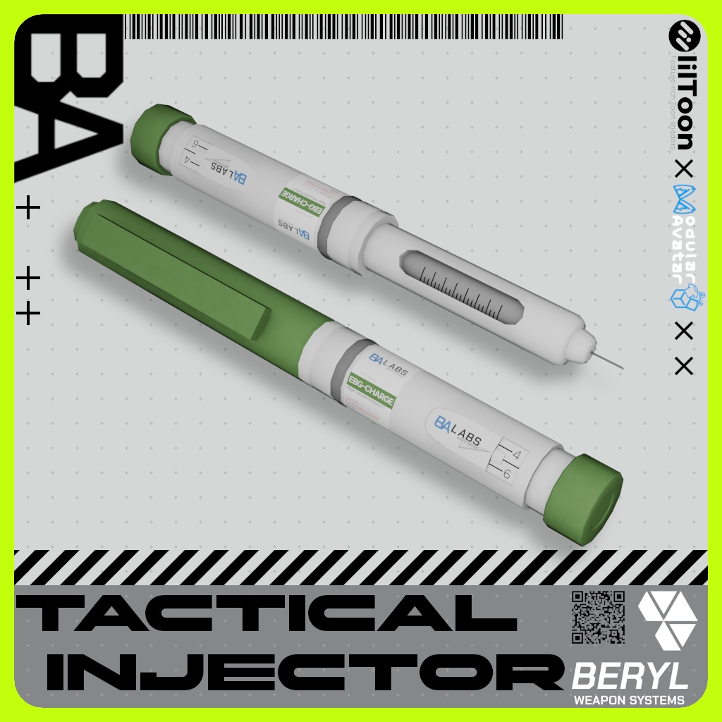 【ギミック付き】TACTICAL INJECTOR【3Dモデル】