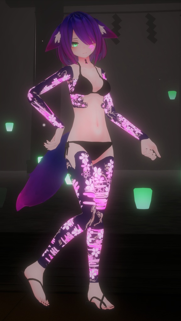 【京狐ちゃん専用タトゥー】和彫ー宵桜ー