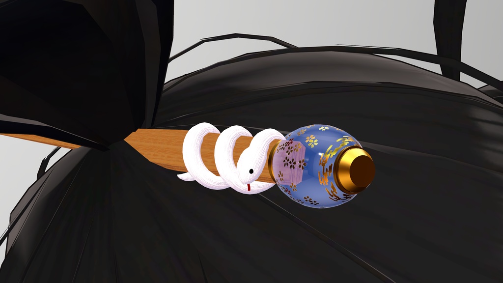【VRC想定 3Dモデル】「新春!おへび玉かんざし」