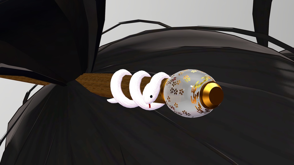 【VRC想定 3Dモデル】「新春!おへび玉かんざし」