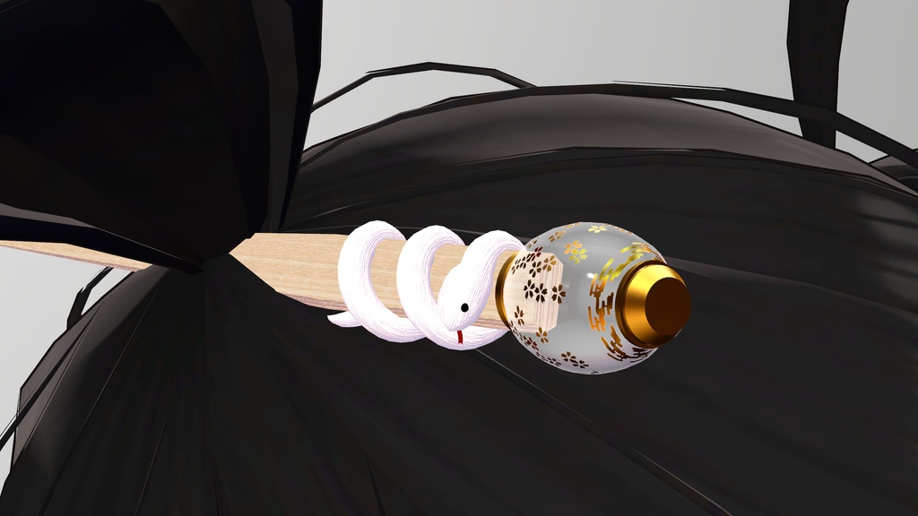 【VRC想定 3Dモデル】「新春!おへび玉かんざし」
