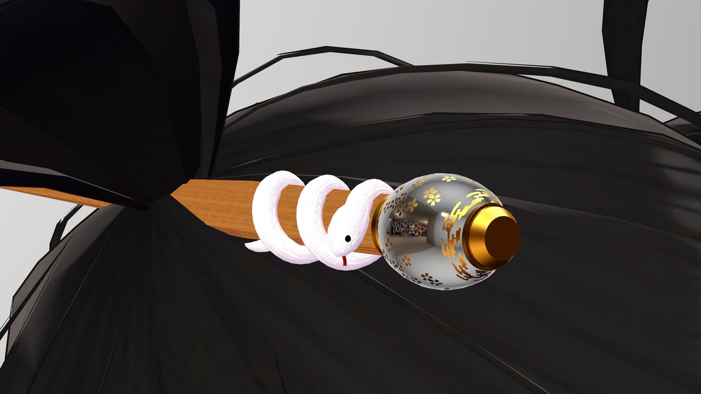 【VRC想定 3Dモデル】「新春!おへび玉かんざし」