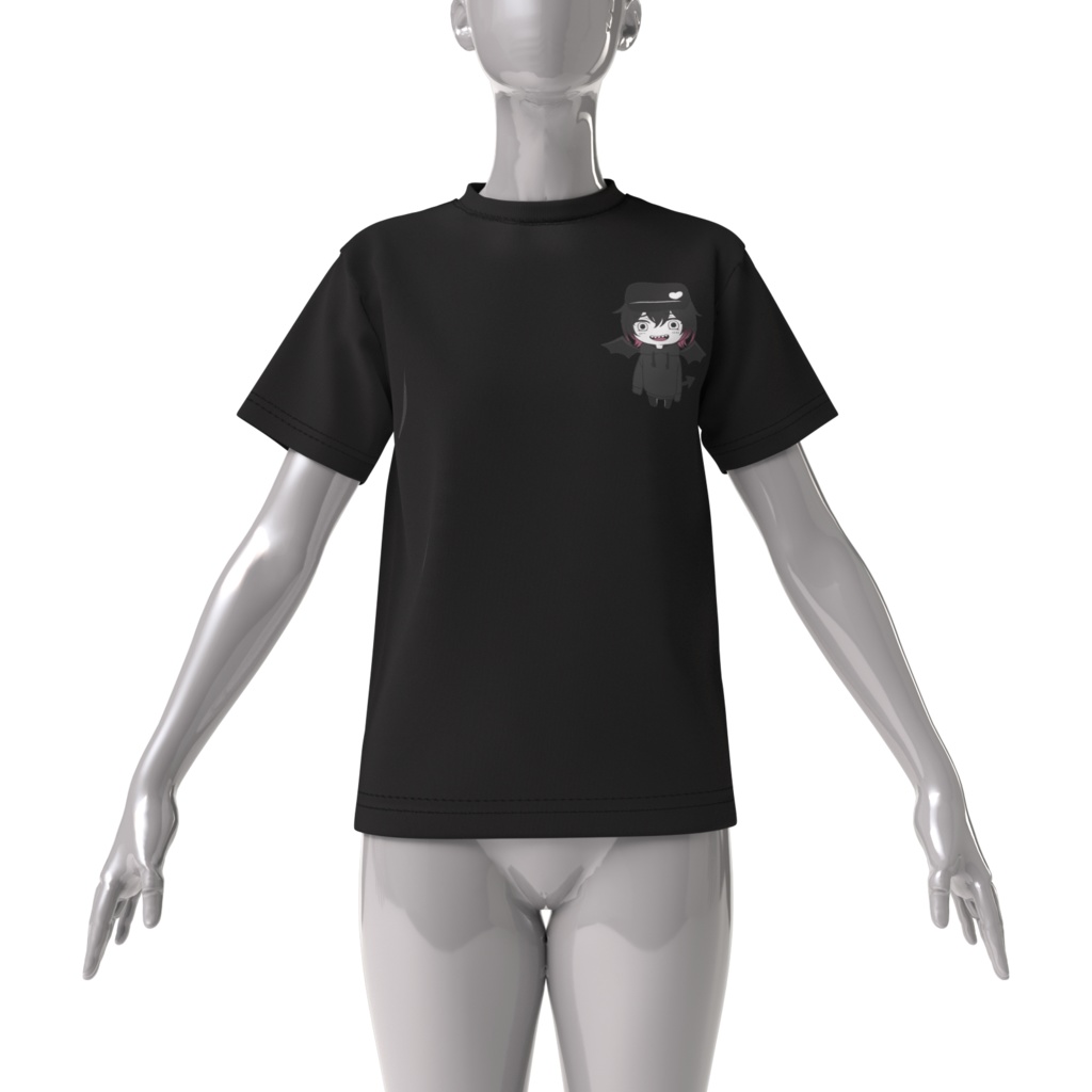 アオリでびるくんビッグシルエットTシャツ(白・黒)