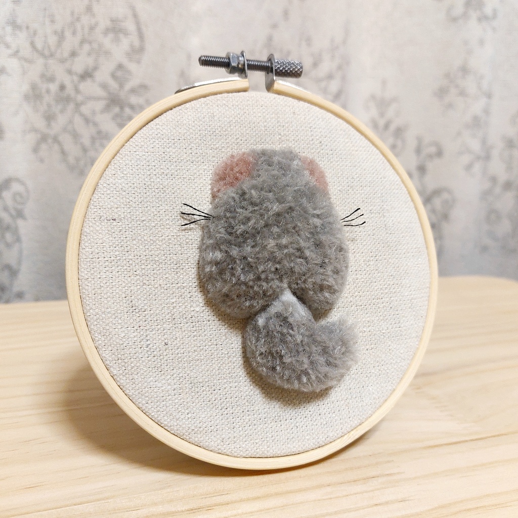 チンチラ 後ろ姿の壁飾り