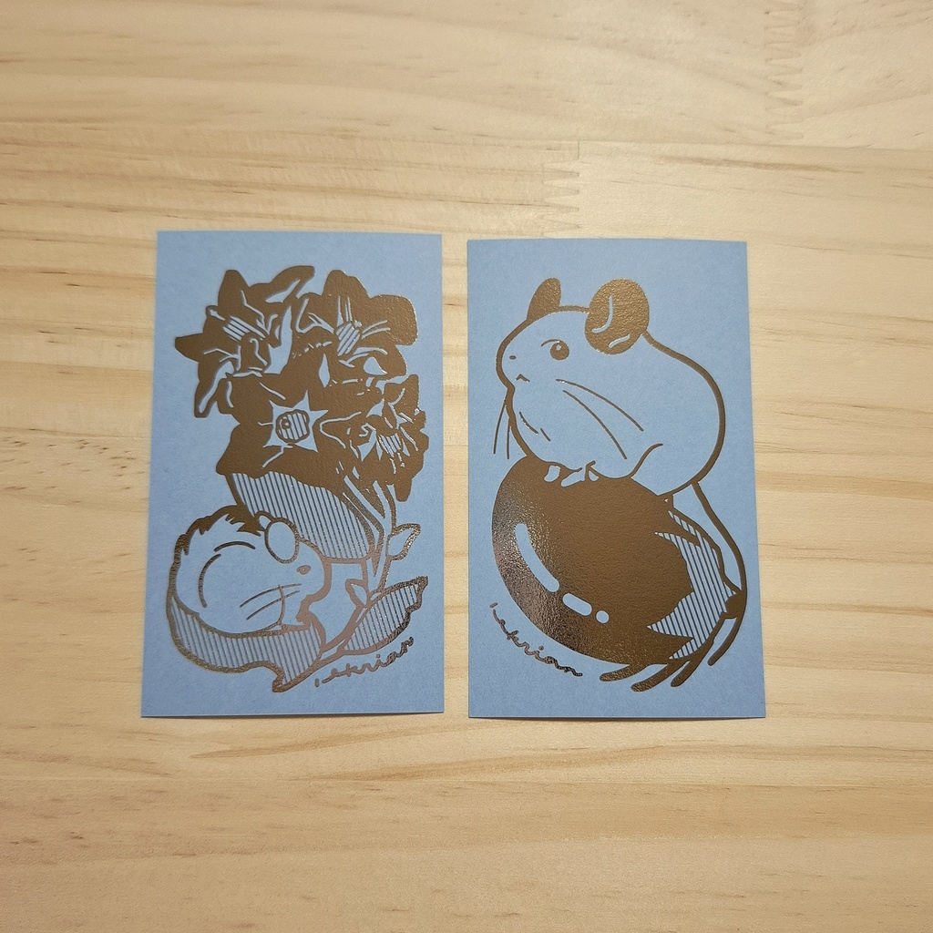 箔押しminiカードセット🍆or🥔