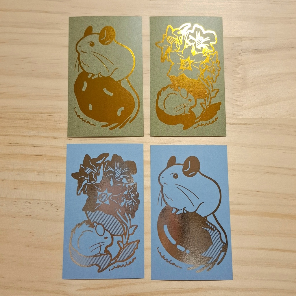 箔押しminiカードセット🍆or🥔