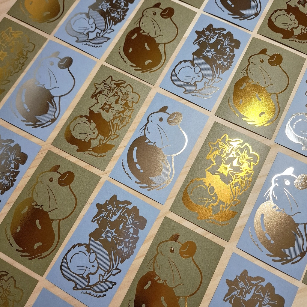 箔押しminiカードセット🍆or🥔