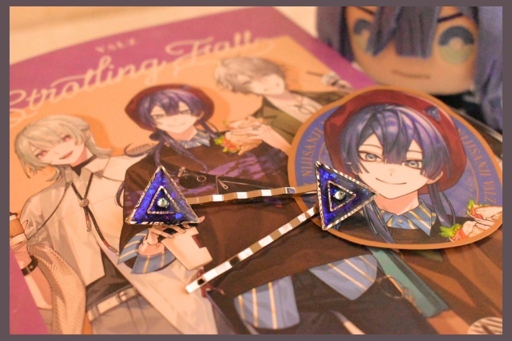 三角夜空の髪飾り